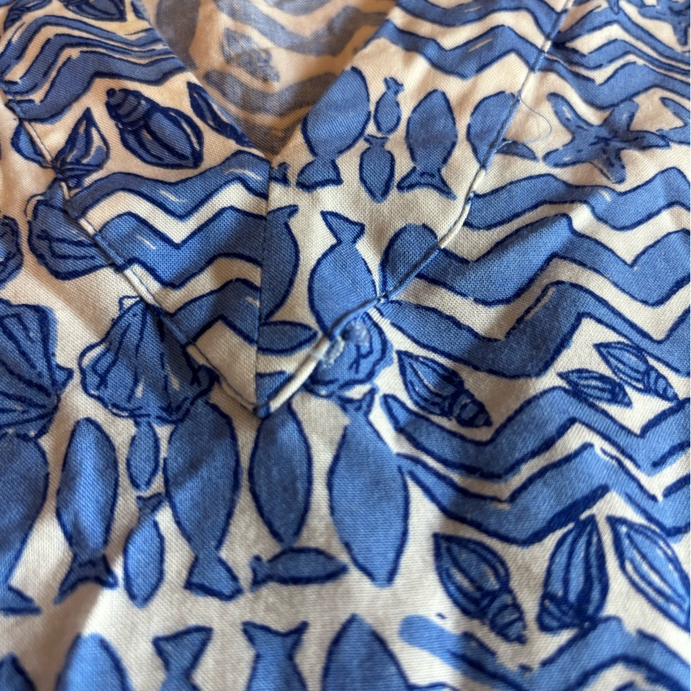 🐚Vineyard Vines women's blue and white rayon dress size M 🐚 - Picture 5 of 6